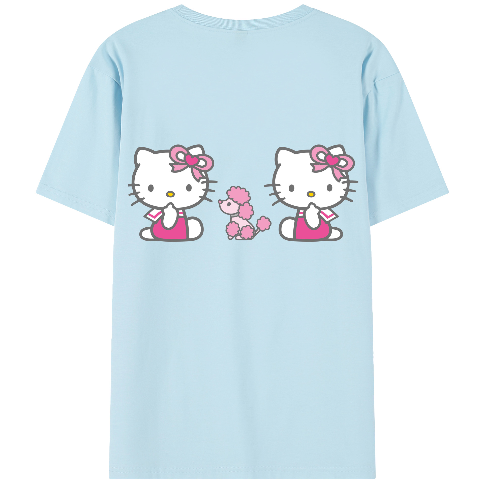 （画像用） Hello Kitty ハローキティ 綿100％半袖Tシャツ（背面プリント）